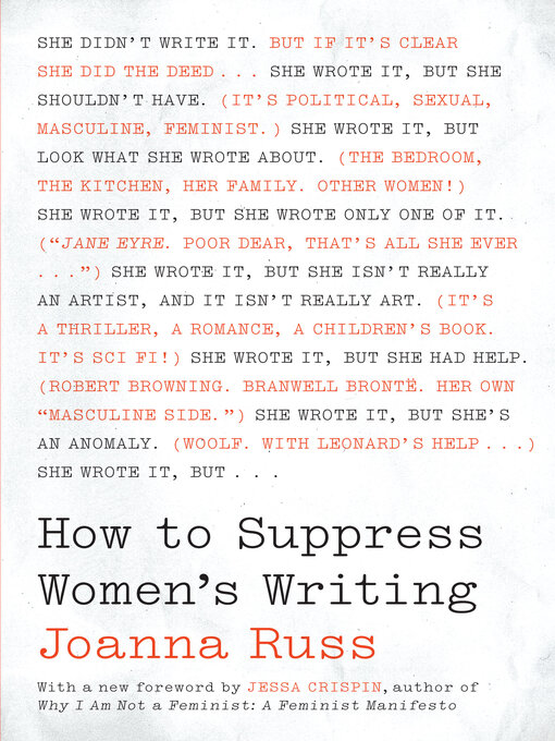 Title details for How to Suppress Women's Writing by Joanna Russ - Wait list